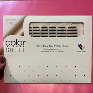 Brand new, sealed Color Street clear overlay polish strips in Between the Lines